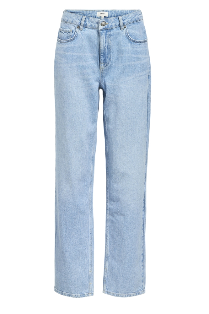 OBJSAVA ELLEN MW STRAIGHT JEANS NOO 23044715 Light Blue Denim